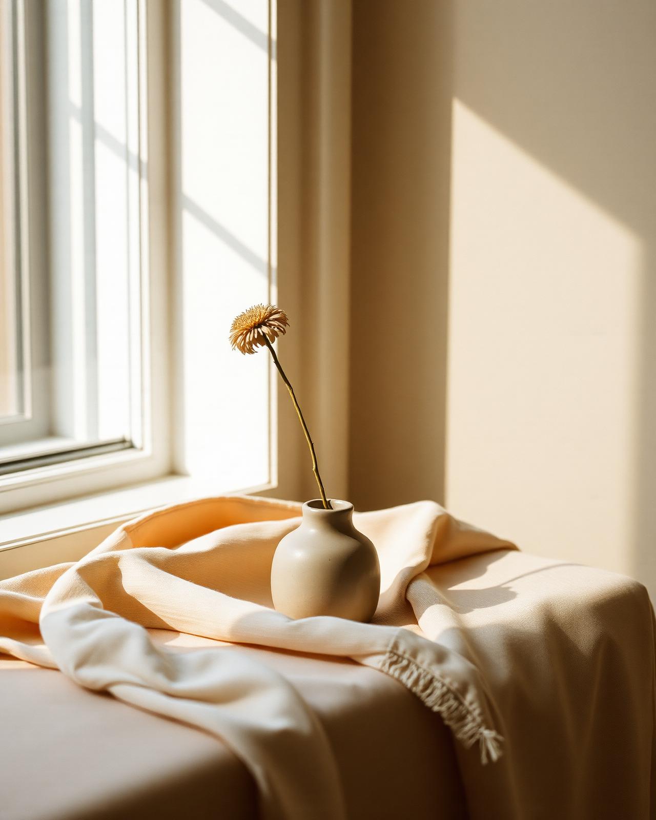 Stille Vase am Fenster